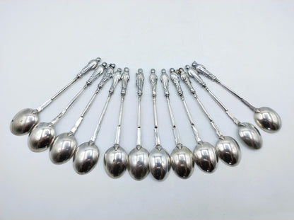 Silver apostle spoons, 12 pieces, P. Heerens, Schoonhoven, 20th century