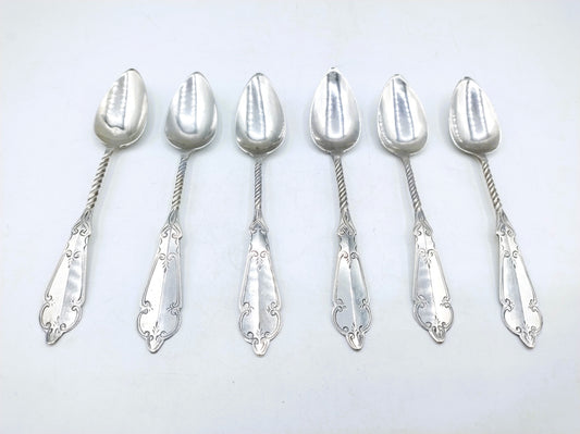 Silver teaspoons, 6 pieces, G. Mulder, Schoonhoven 19th century