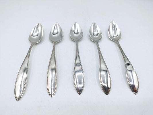 Silver teaspoons, 5 pieces, HA Schuss, Amsterdam, 1838