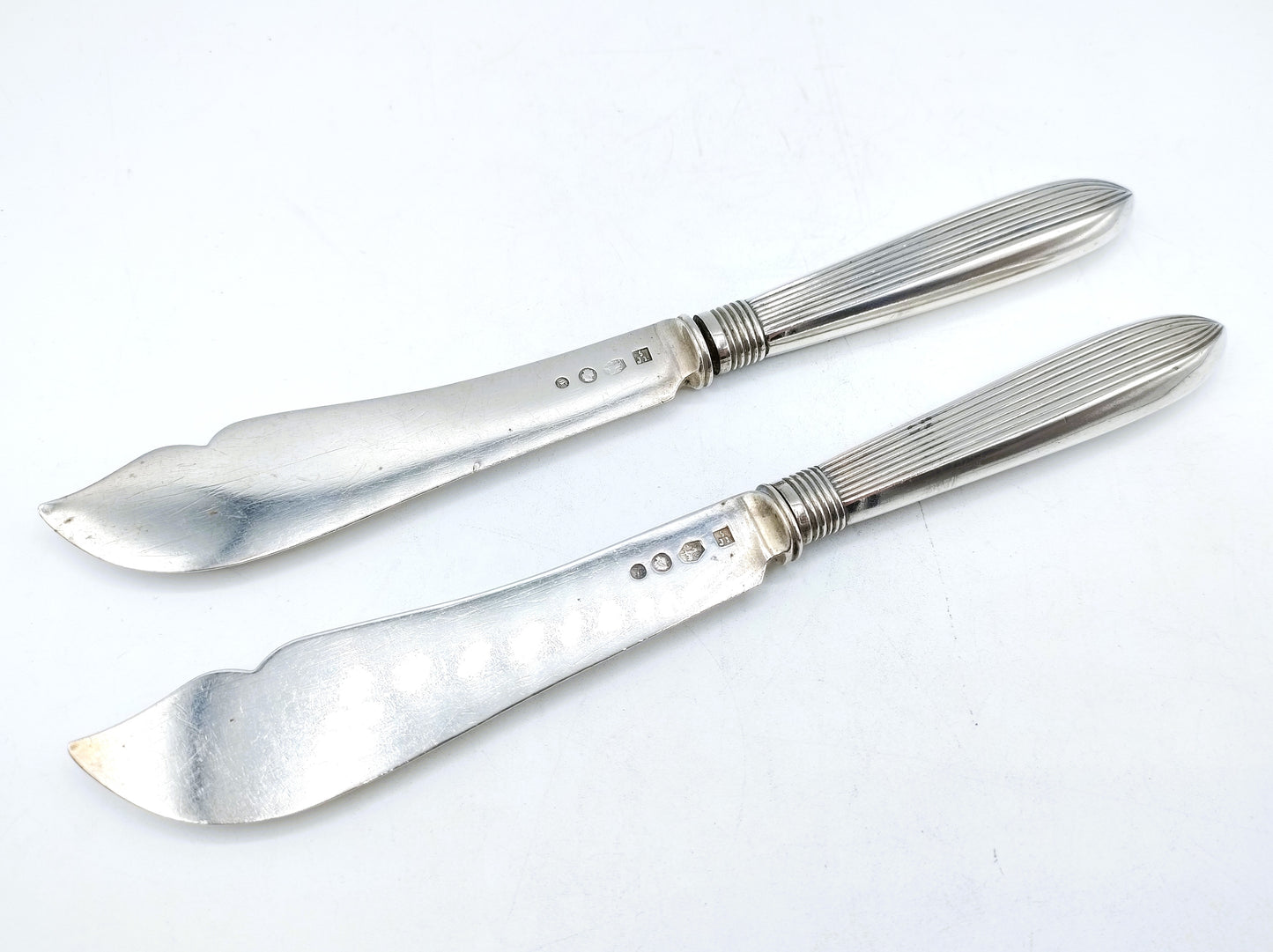 Set silberner Fischermesser, J. Limburg, Amsterdam, 1893