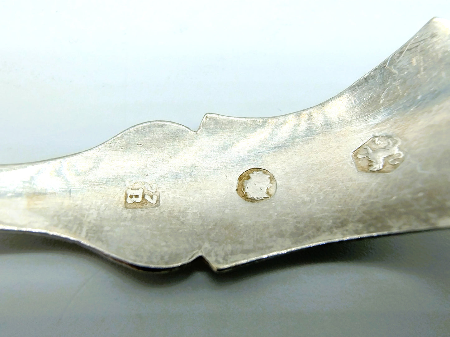 Silver spreading spoon, Chr. J. Brunings, Joure, 1854