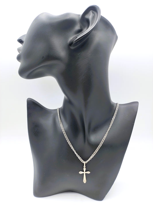 Silver chain with cross pendant, 50.5 cm, 925