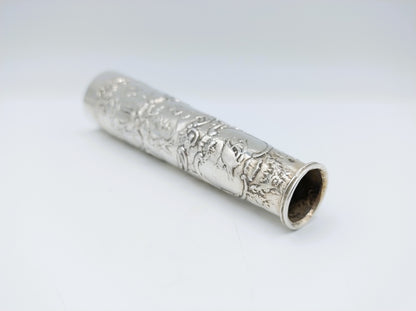 Large silver knife handle, pseudo hallmarks, 19th century.