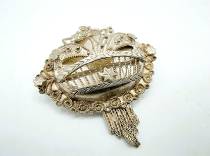 Silver brooch, traditional costume, 19th century