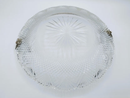 Crystal bowl with silver handle, 20th century