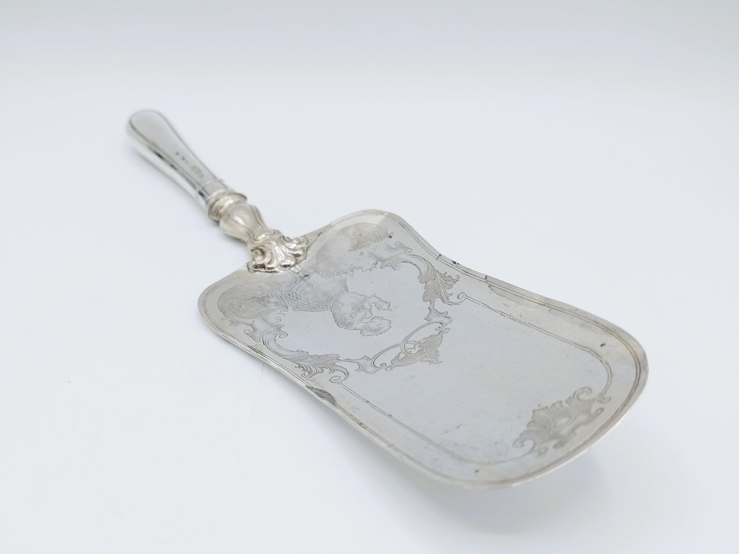 Silver cake server, J.M.