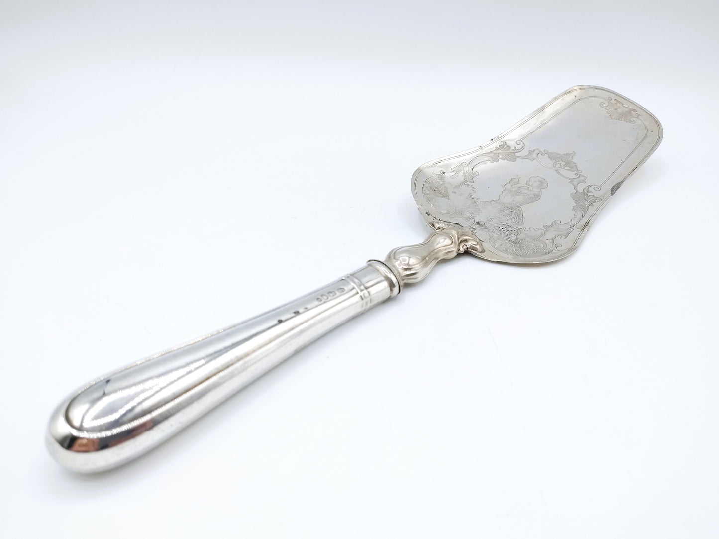 Silver cake server, J.M.