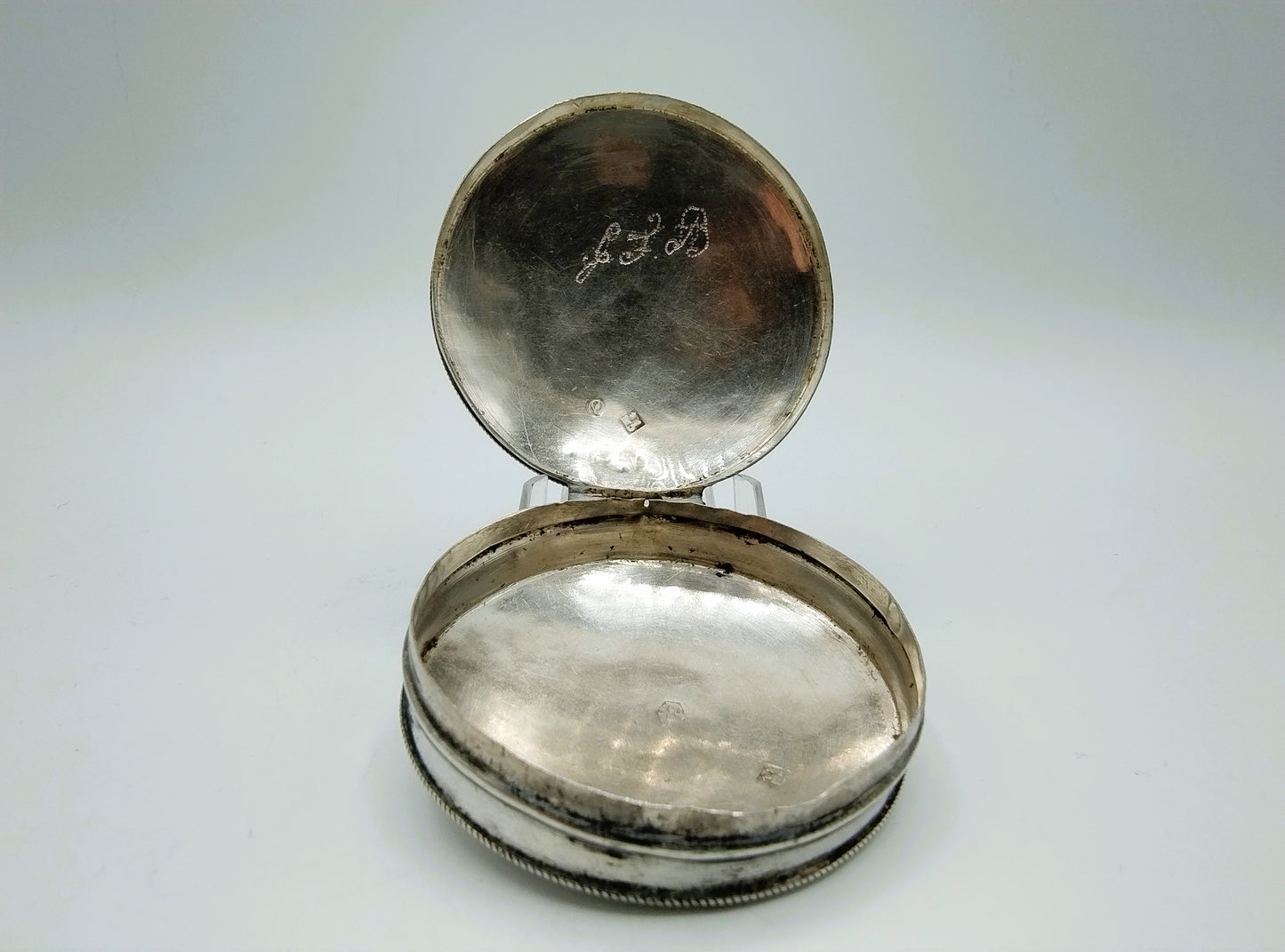 Silver peppermint box, G. Wouda, Drachten, 1850