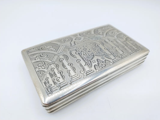 Silver tobacco box, C. van Dam Kooyman, Schoonhoven, 1857