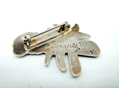 Silver brooch, Corneille, 2002