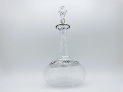 Crystal carafe with silver fittings FG de Groot, Rotterdam, ca. 1875