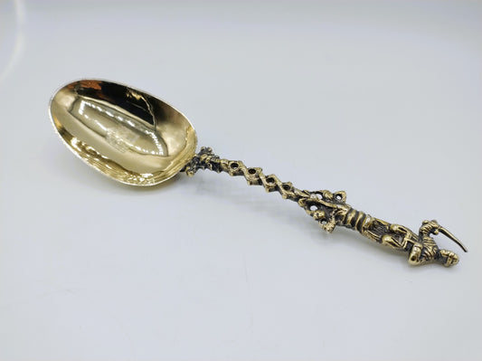 Silver occasional spoon, pseudo hallmarks Amsterdam, 19th century