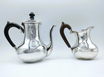 Zilveren theepot en roomkan, W. Rummel, Praag, 1880