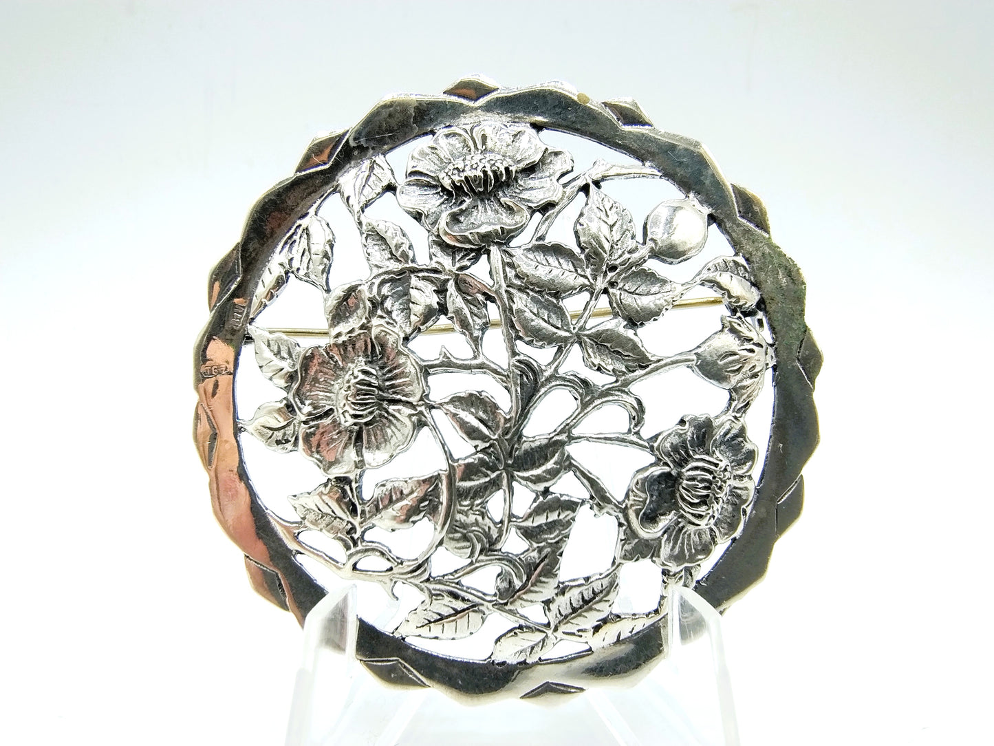 Silver flower brooch, Fa. Bijkamp and Co, Steenwijk,