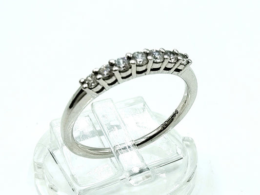 Silver sliding ring with zirconia, 17.5 mm