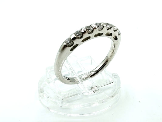 Silver sliding ring with zirconia, 17 mm