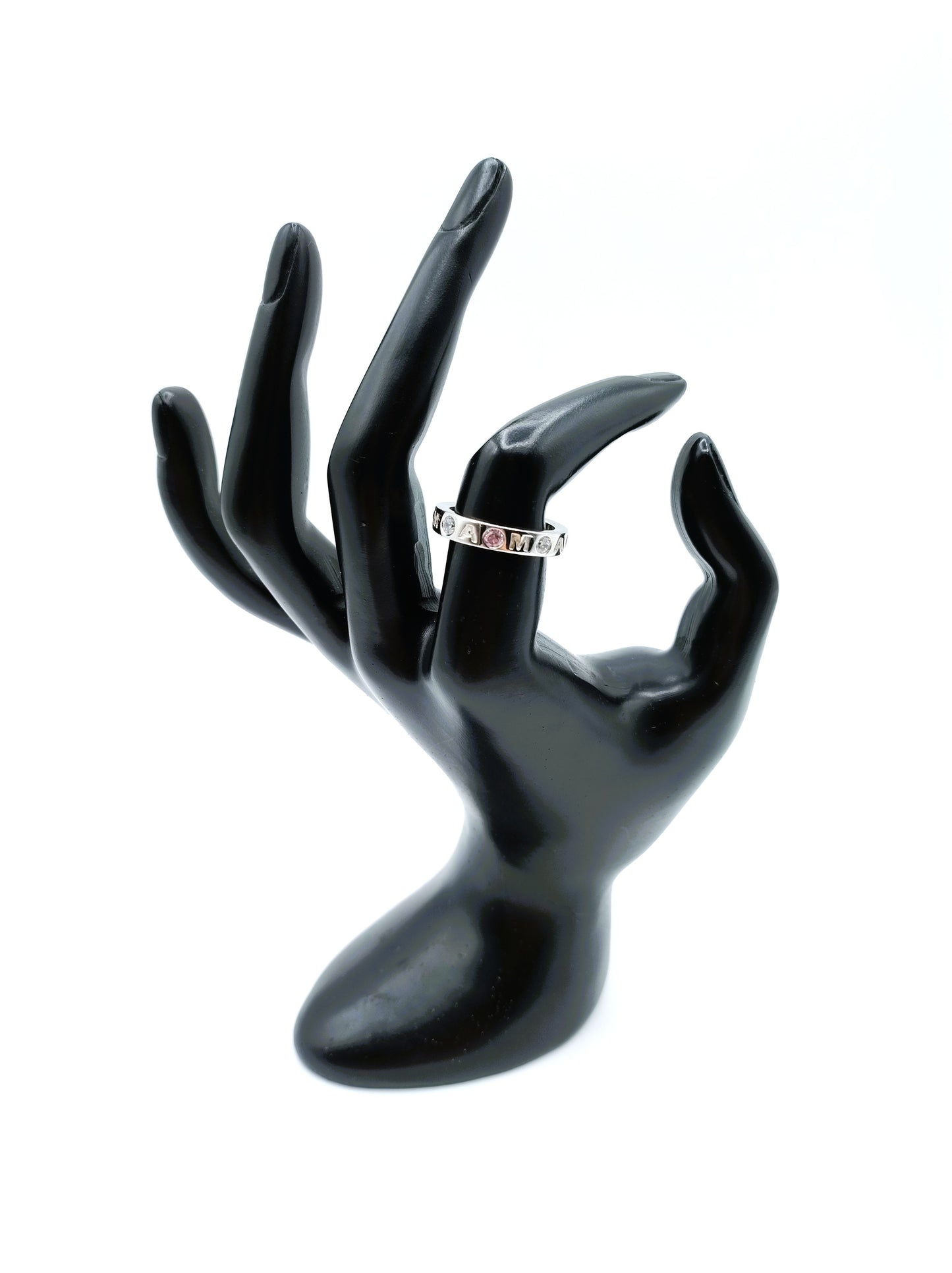 Silver Zinzi ring with zirconia, 17.5 mm 