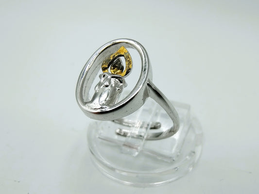 Silver ring with candle, T. Klots, Pforzheim, universal size