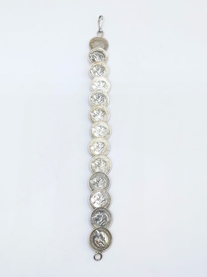 Silbernes Dime-Armband, Wilhelmina, 18,5 cm.