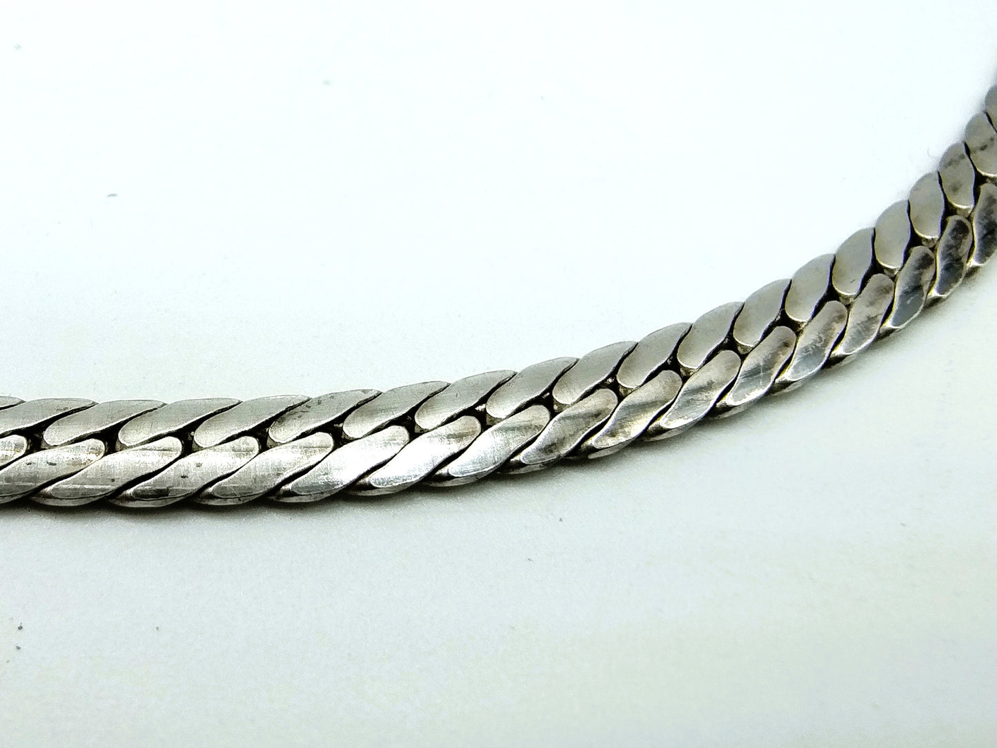 Silver link chain, 43 cm 