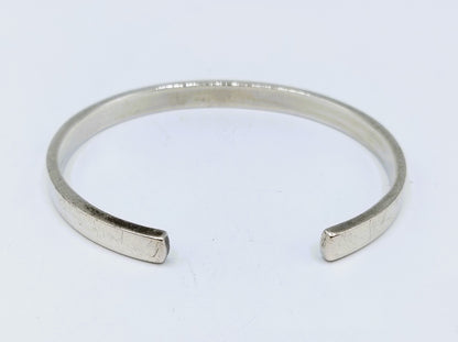 Silver open end slave bracelet, 18 cm