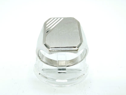 Silver signet ring, men, 18.5 mm