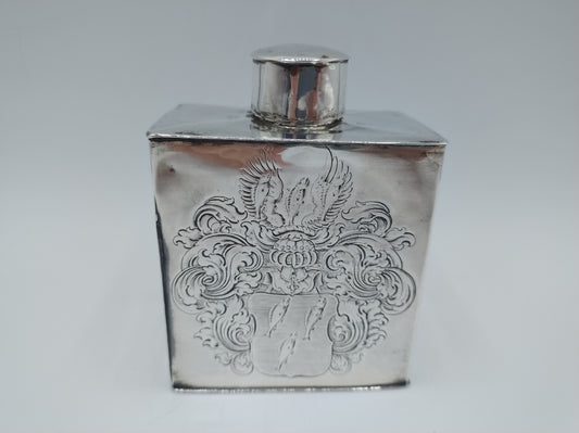 Silberne Teedose, A. de Rooy, Amsterdam, 1747