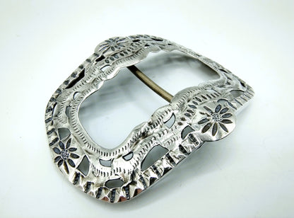 Silver shoe buckle, Schoonhoven, 1906