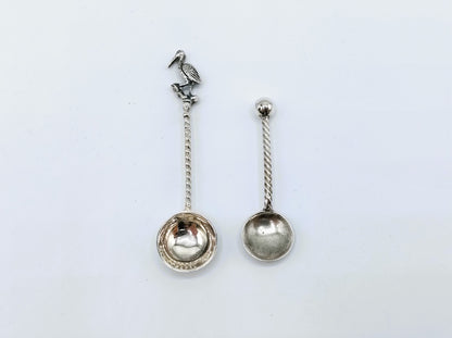 2 Silver salt spoons, including from Kempen, Voorschoten, 19th century