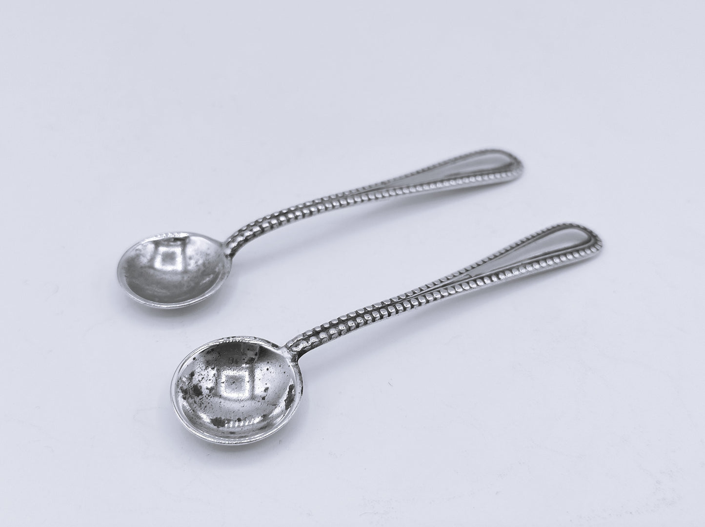 2 Silver salt spoons, from Kempen, Voorschoten, 19th century