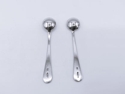 2 Silver salt spoons, from Kempen, Voorschoten, 19th century