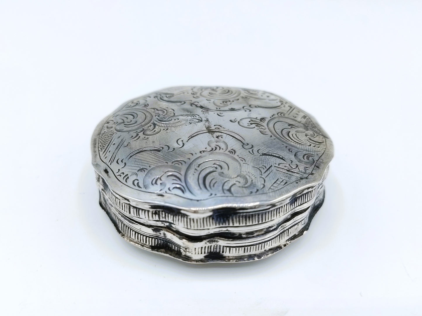 Silver peppermint box, A. van de Sluys, Schoonhoven, 1860