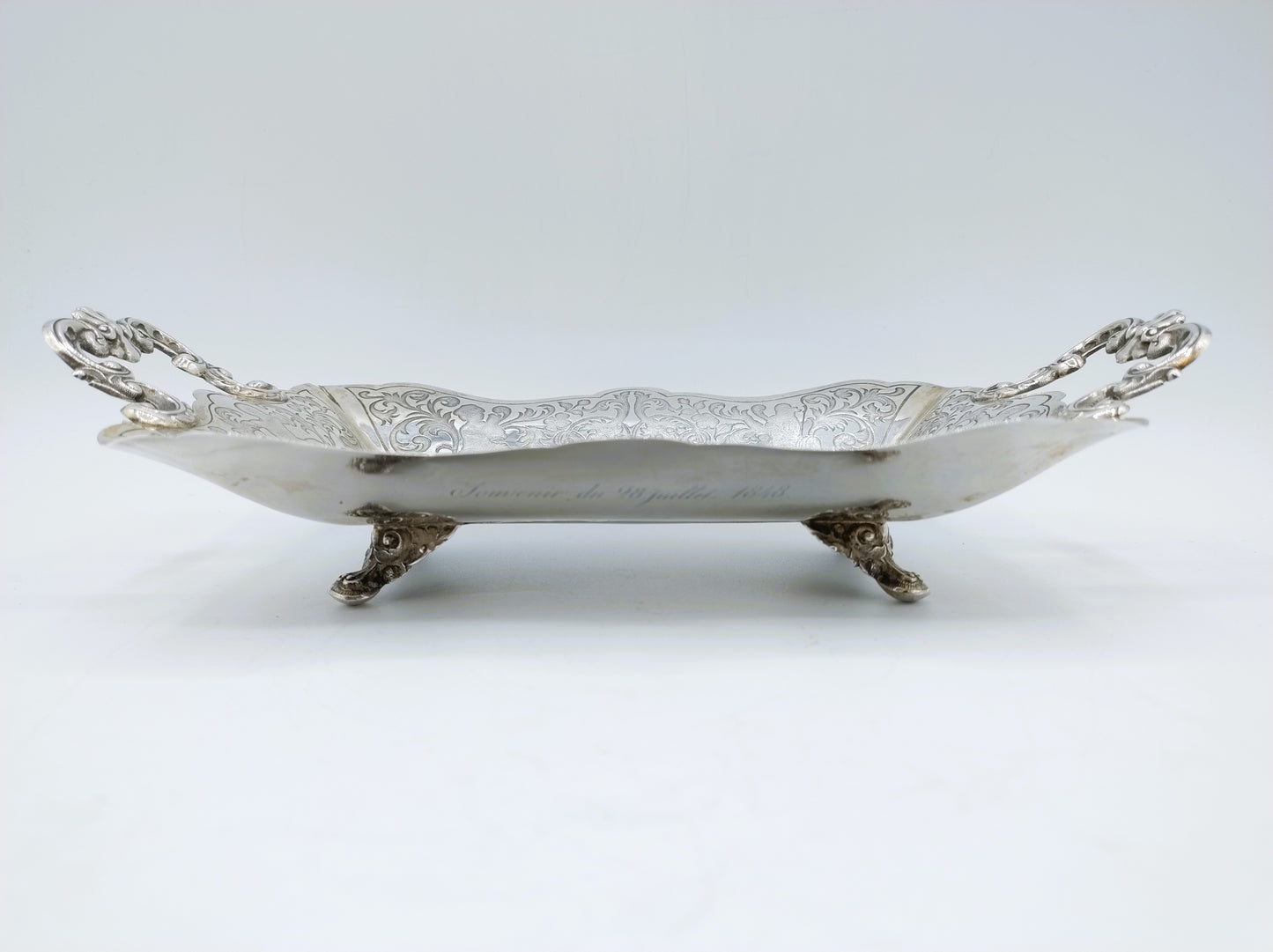 Silver presentation dish, Germany, 1848