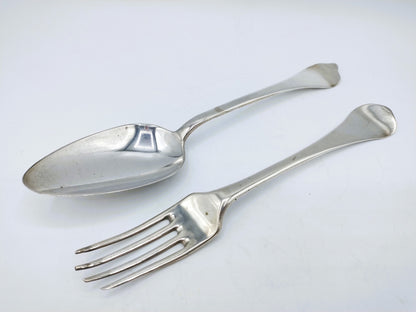 Silver cutlery, HJ Spanjer, Groningen, 1730