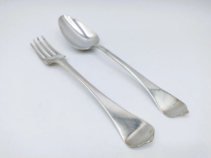 Silver cutlery, HJ Spanjer, Groningen, 1730