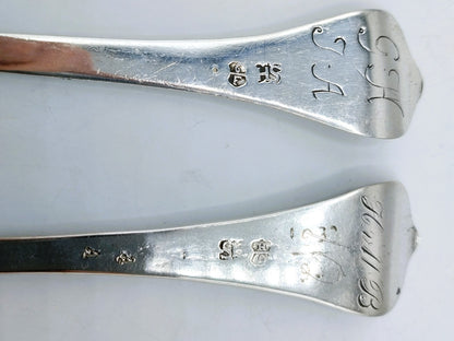 Silver cutlery, HJ Spanjer, Groningen, 1730