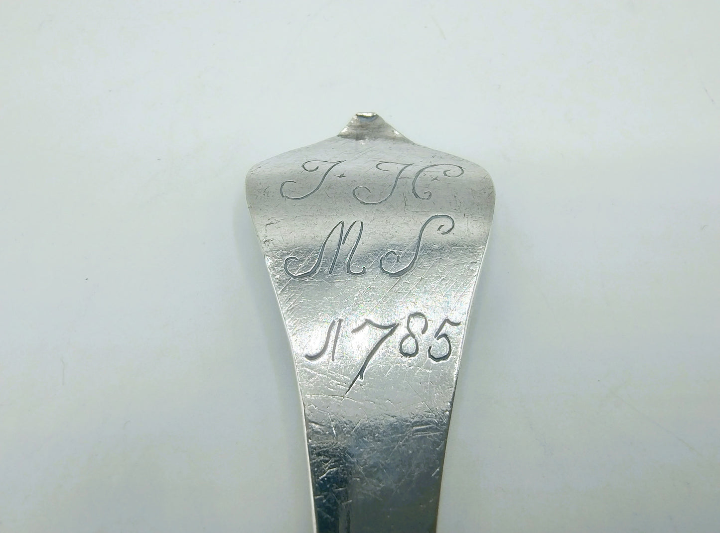 Silver spoon, M. Reyken, Emden, 1785