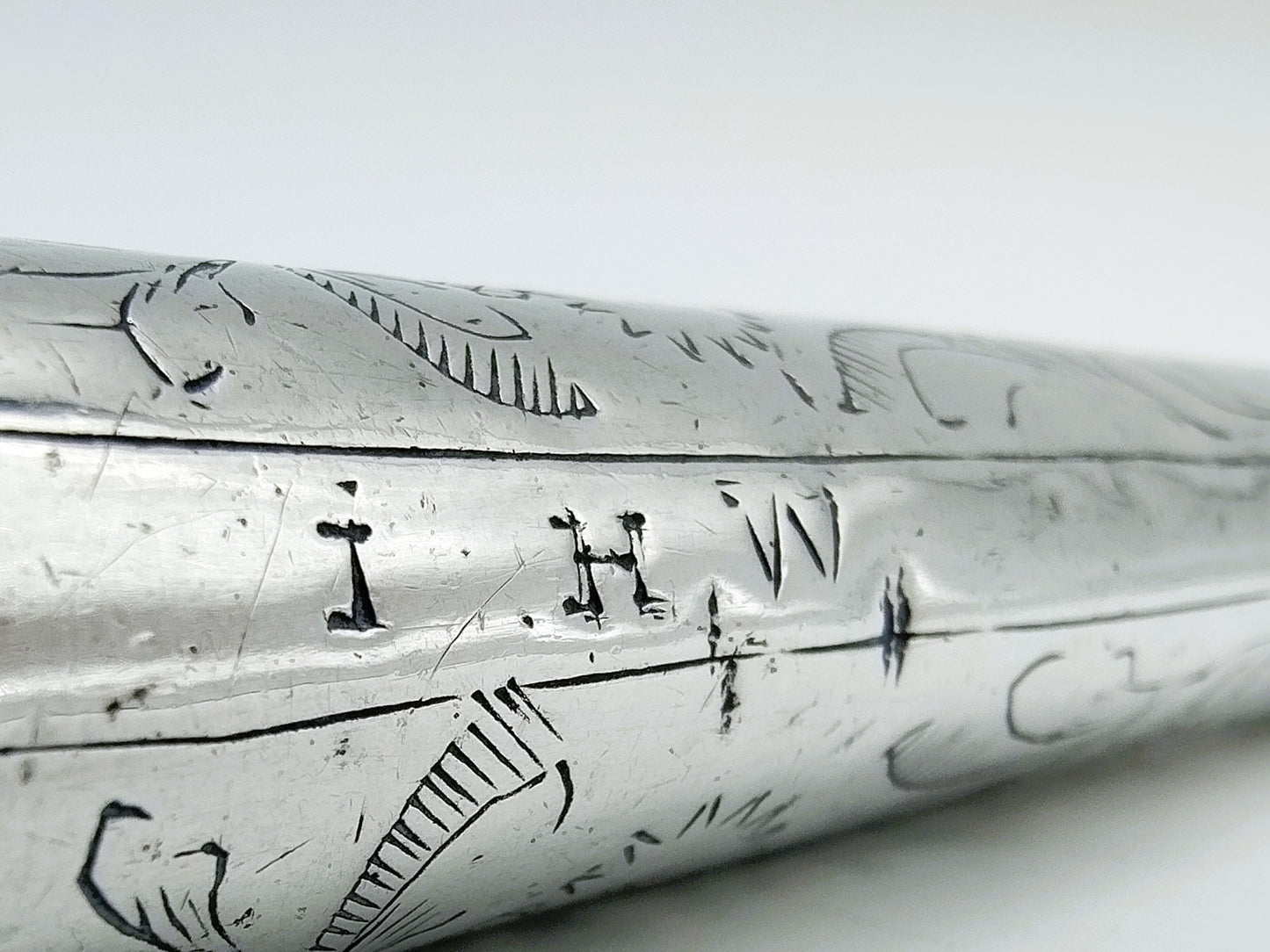 Silver knife handle, 18th century