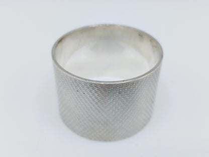 Silver napkin ring, Suckling Ltd, Birmingham, 1939