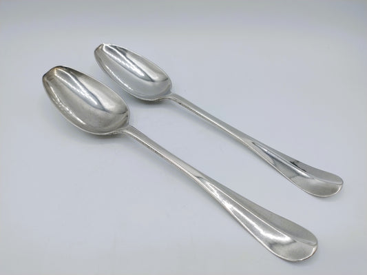 2 Silver spoons, H. Vrijman, Rotterdam, 1784