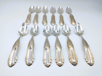 12 Silver teaspoons, G. Kuylenburg, Schoonhoven, 1867