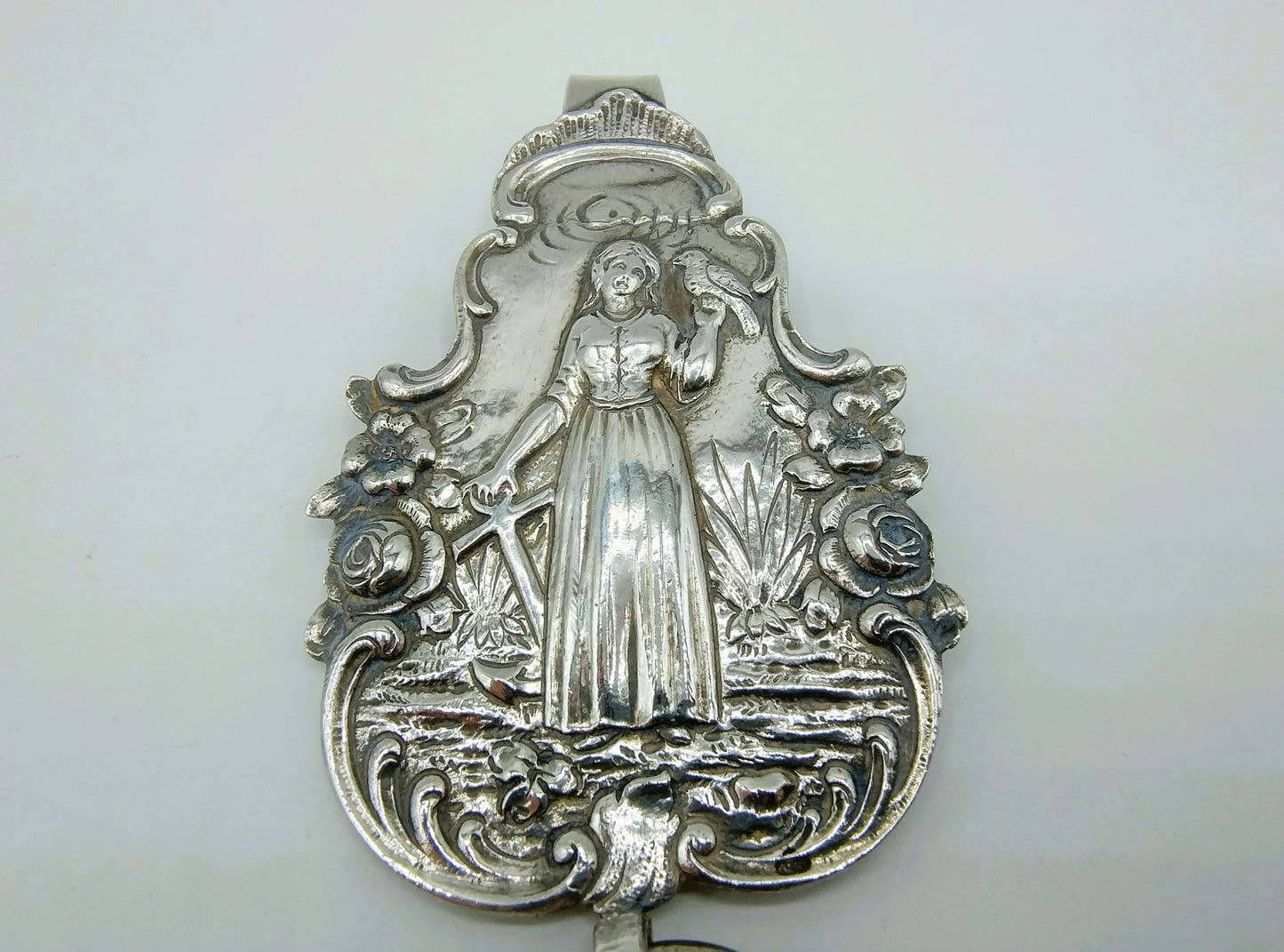 Silver purse bracket with skirt hook, G. Roth, Hanau, ca. 1900