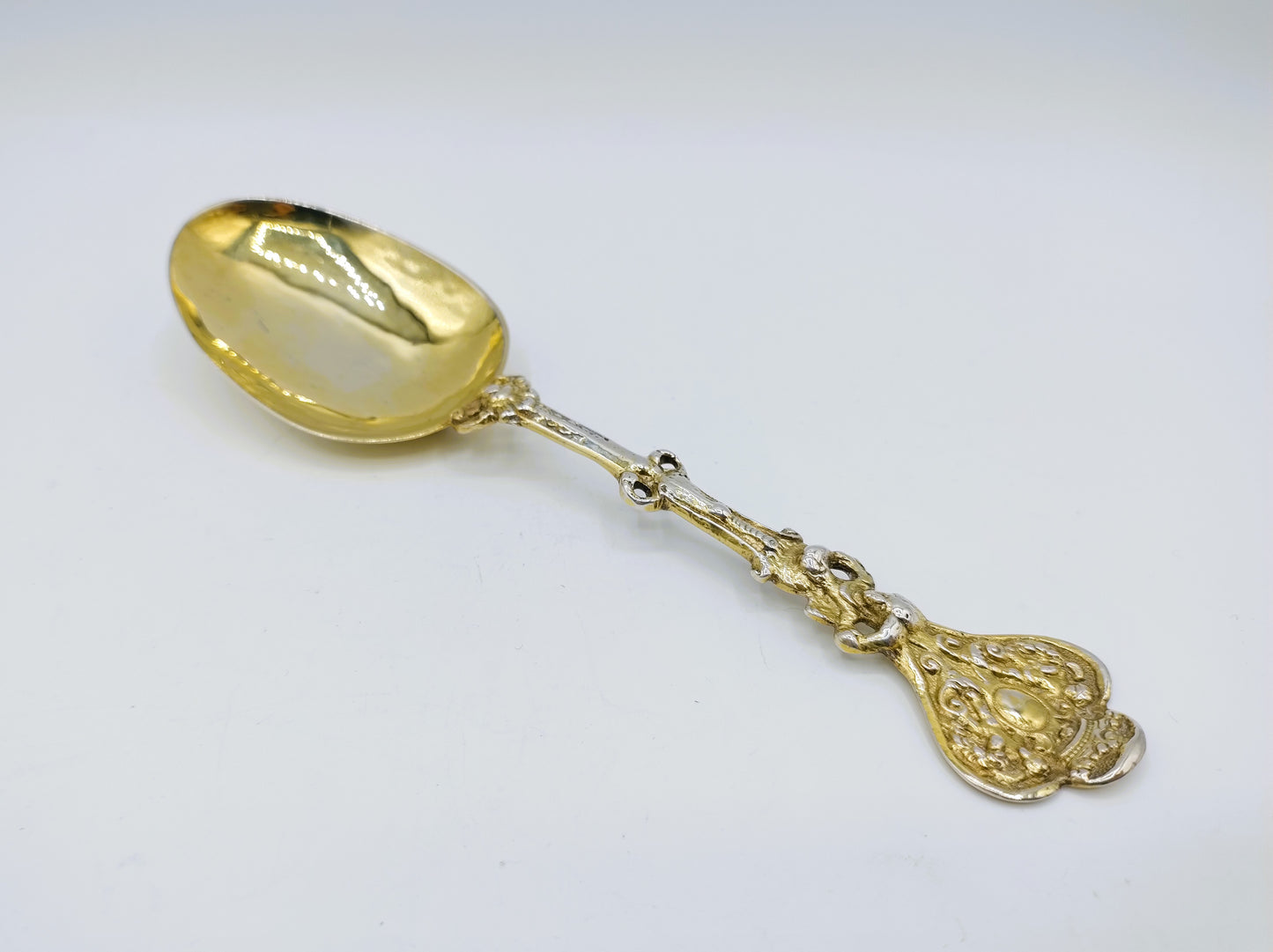 Silver gilded occasional spoon, JL Spannenburgh, Harlingen, 1747