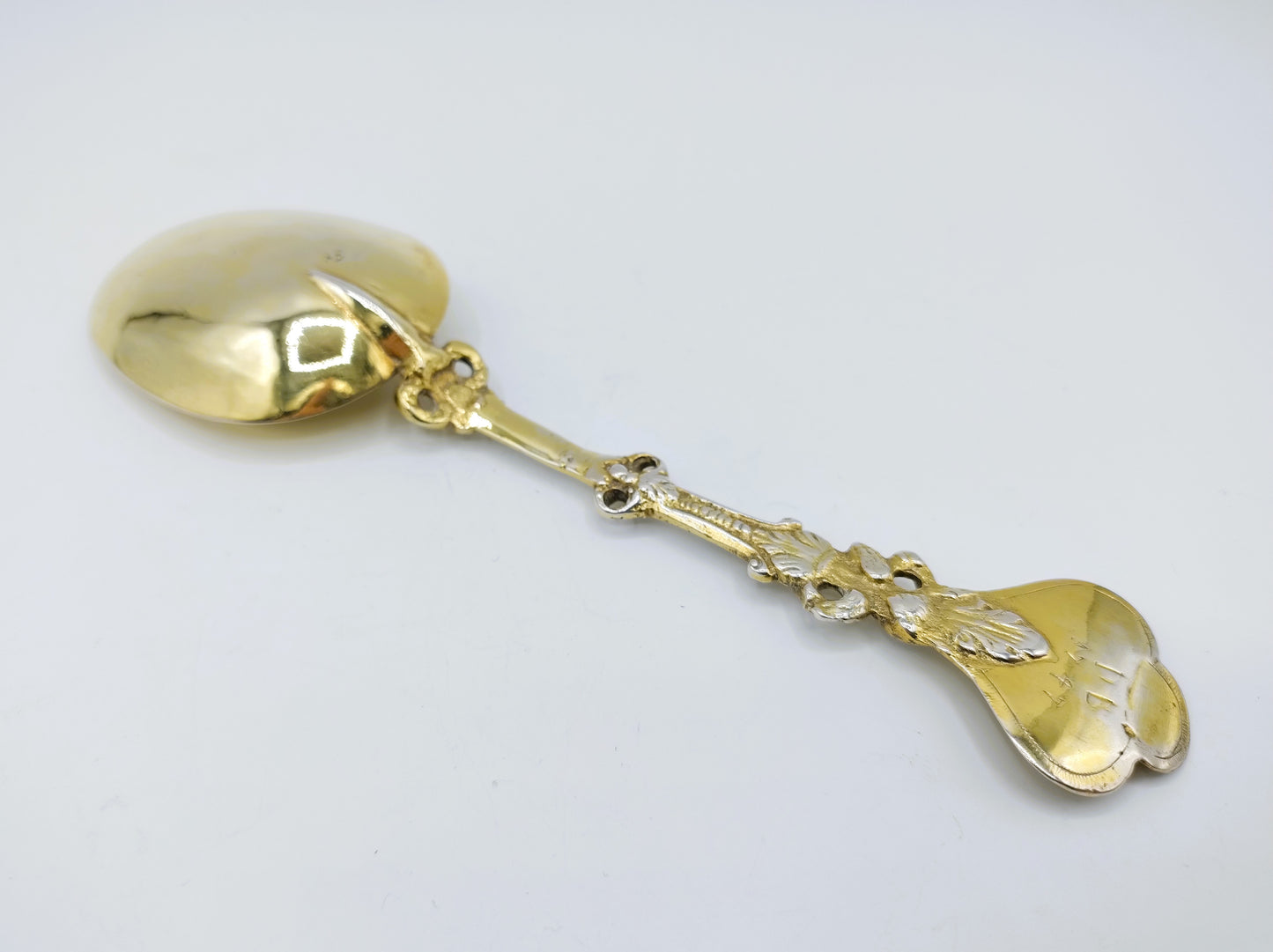 Silver gilded occasional spoon, JL Spannenburgh, Harlingen, 1747