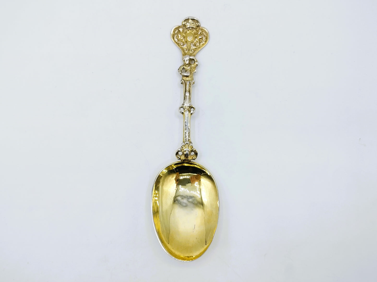 Silver gilded occasional spoon, JL Spannenburgh, Harlingen, 1747