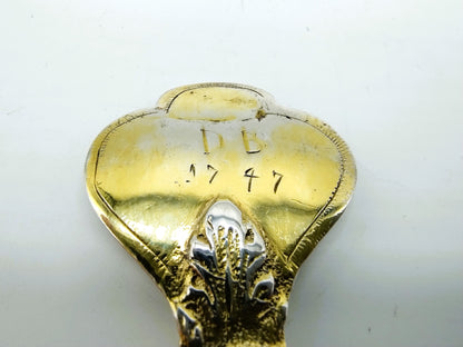 Silver gilded occasional spoon, JL Spannenburgh, Harlingen, 1747