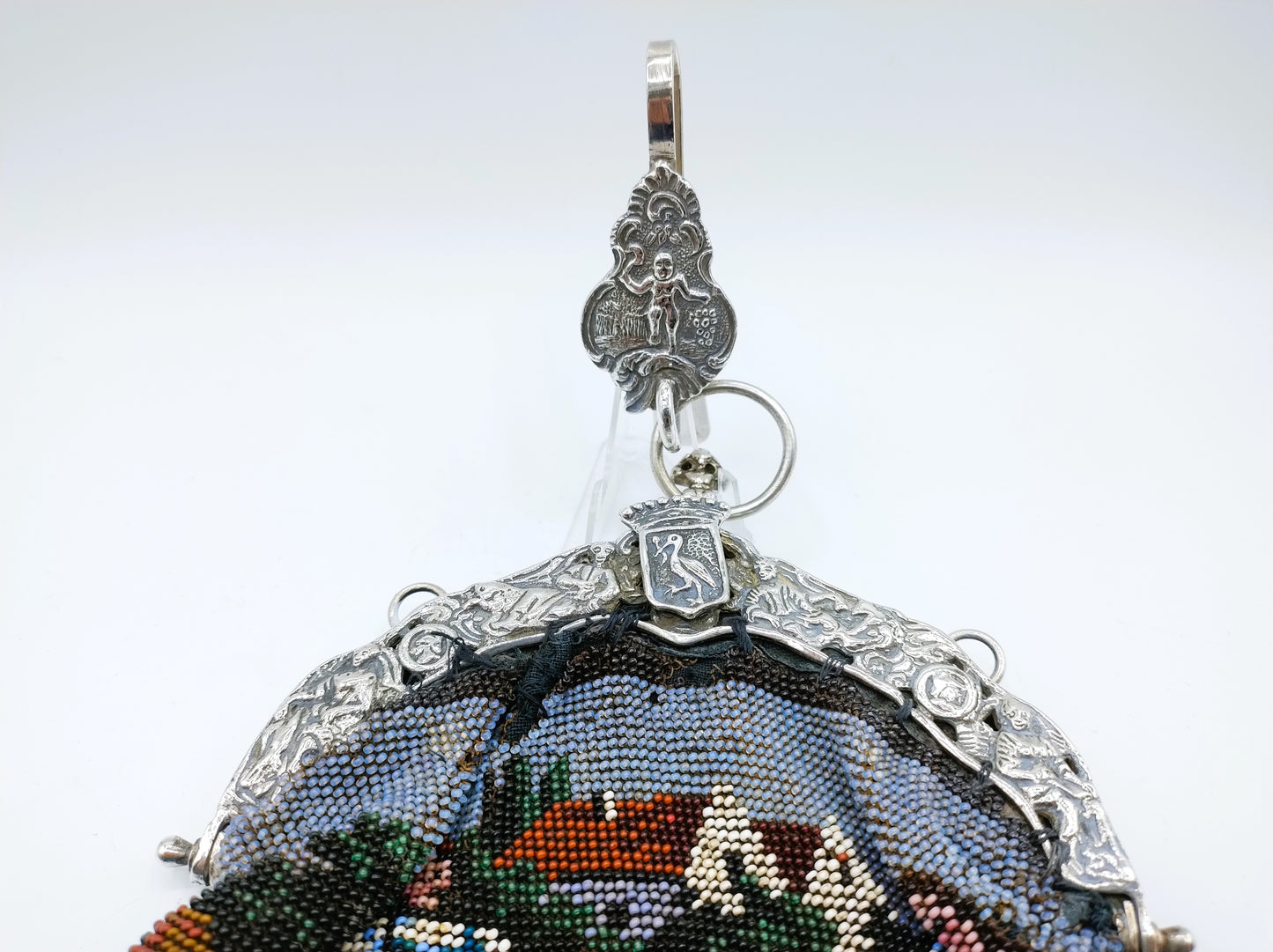 Silver bag bracket with bag hook, C. Murk / AJ de Ruiter, Amsterdam, 1891