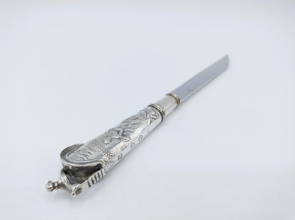 Travel knife with silver handle, N. Reek, Hoorn, 1847