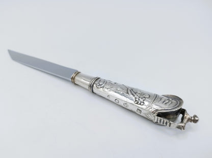 Travel knife with silver handle, N. Reek, Hoorn, 1847