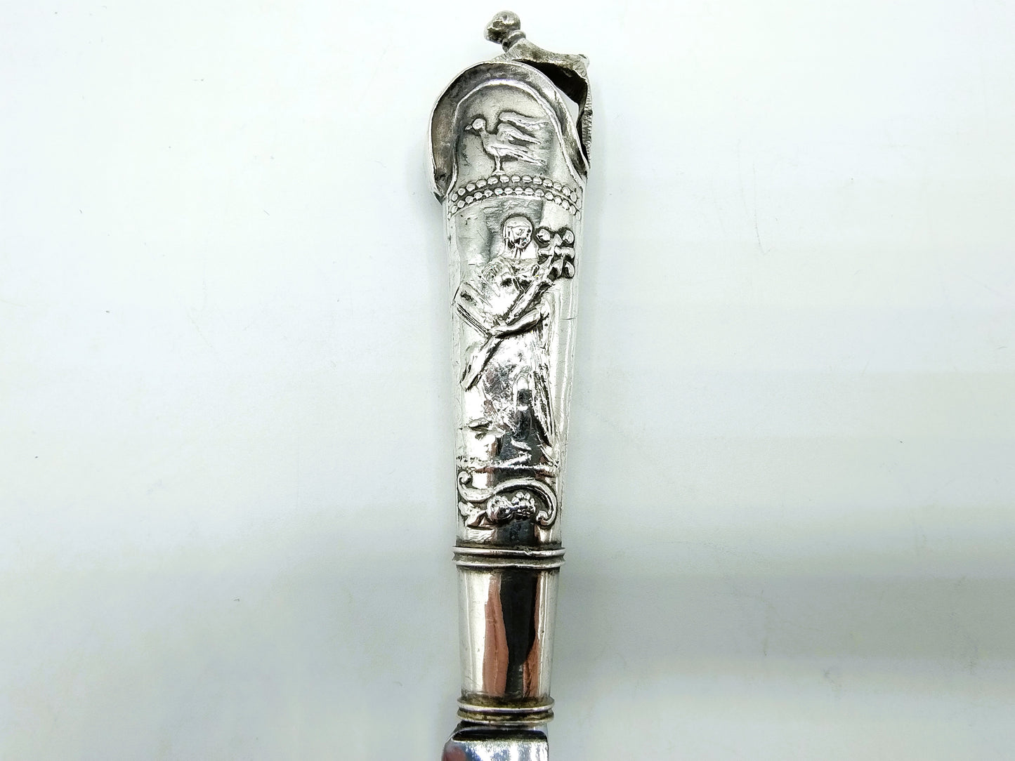 Travel knife with silver handle, N. Reek, Hoorn, 1847